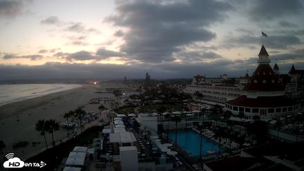 Hotel Del Coronado 4K Fixed Live Cam - Jun 17, 2026, 7:53pm PDT