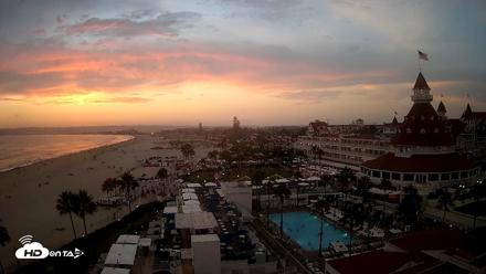 Hotel Del Coronado 4K Fixed Live Cam - Aug 9, 2026, 7:44pm PDT