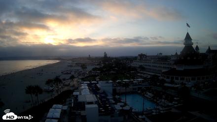 Hotel Del Coronado 4K Fixed Live Cam - Jul 10, 2026, 7:41pm PDT