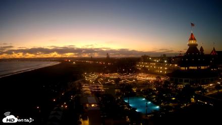 Hotel Del Coronado 4K Fixed Live Cam - Jul 2, 2026, 8:30pm PDT