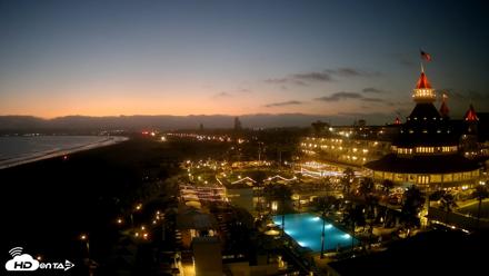 Hotel Del Coronado 4K Fixed Live Cam - Aug 3, 2026, 8:18pm PDT