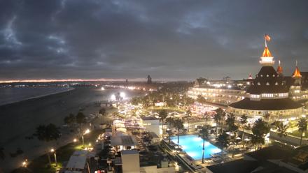 Hotel Del Coronado 4K Fixed Live Cam - Oct 11, 2025, 6:52pm PDT