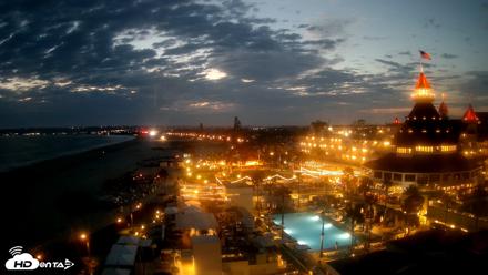 Hotel Del Coronado 4K Fixed Live Cam - Jul 11, 2026, 8:27pm PDT
