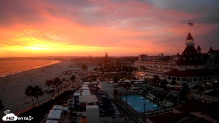 Hotel Del Coronado 4K Fixed Live Cam - Aug 10, 2026, 7:45pm PDT