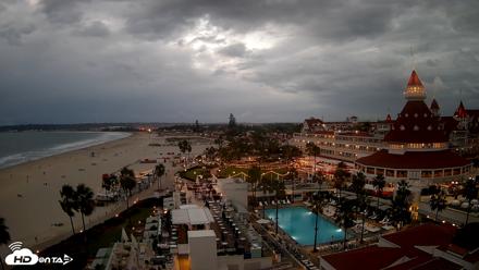 Hotel Del Coronado 4K Fixed Live Cam - Oct 21, 2026, 6:18pm PDT