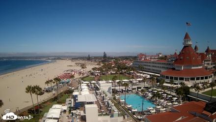 Hotel Del Coronado 4K Fixed Live Cam - Jun 13, 2026, 10:34am PDT
