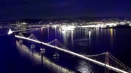 San Francisco Oakland Bay Bridge Live Webcam - Dec 3, 2025, 5:50pm PST