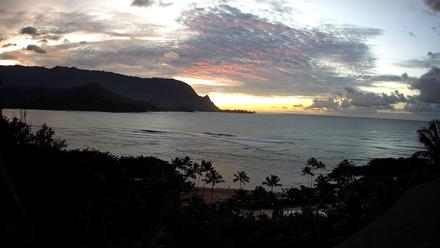Hanalei Bay Resort - Kauai Hawaii Live Webcam - Nov 5, 2025, 6:09pm HST
