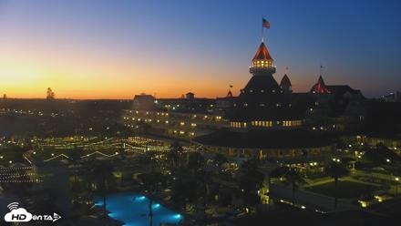 Hotel Del Coronado 4K Roaming Live Cam - Jul 21, 2026, 8:21pm PDT