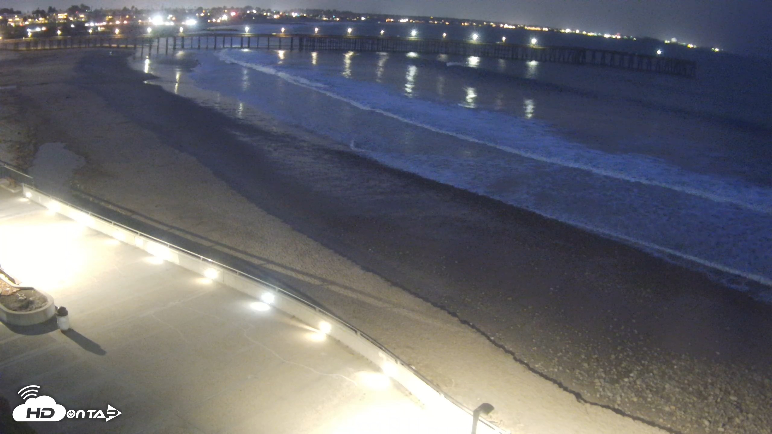 Snapshot of Ventura Pier and Promenade Live Webcam taken Oct 11, 2026, 7:04pm PDT