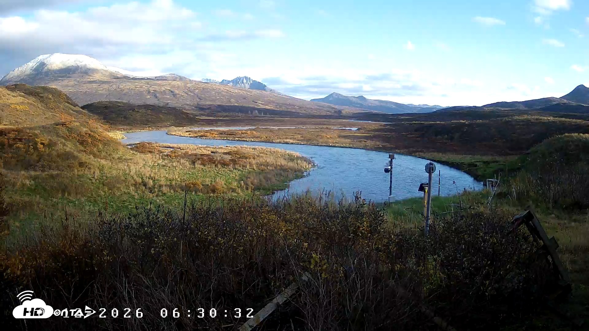 Snapshot of Kodiak Alaska Frazer Weather Live Cam taken Oct 17, 2026, 5:55pm AKDT