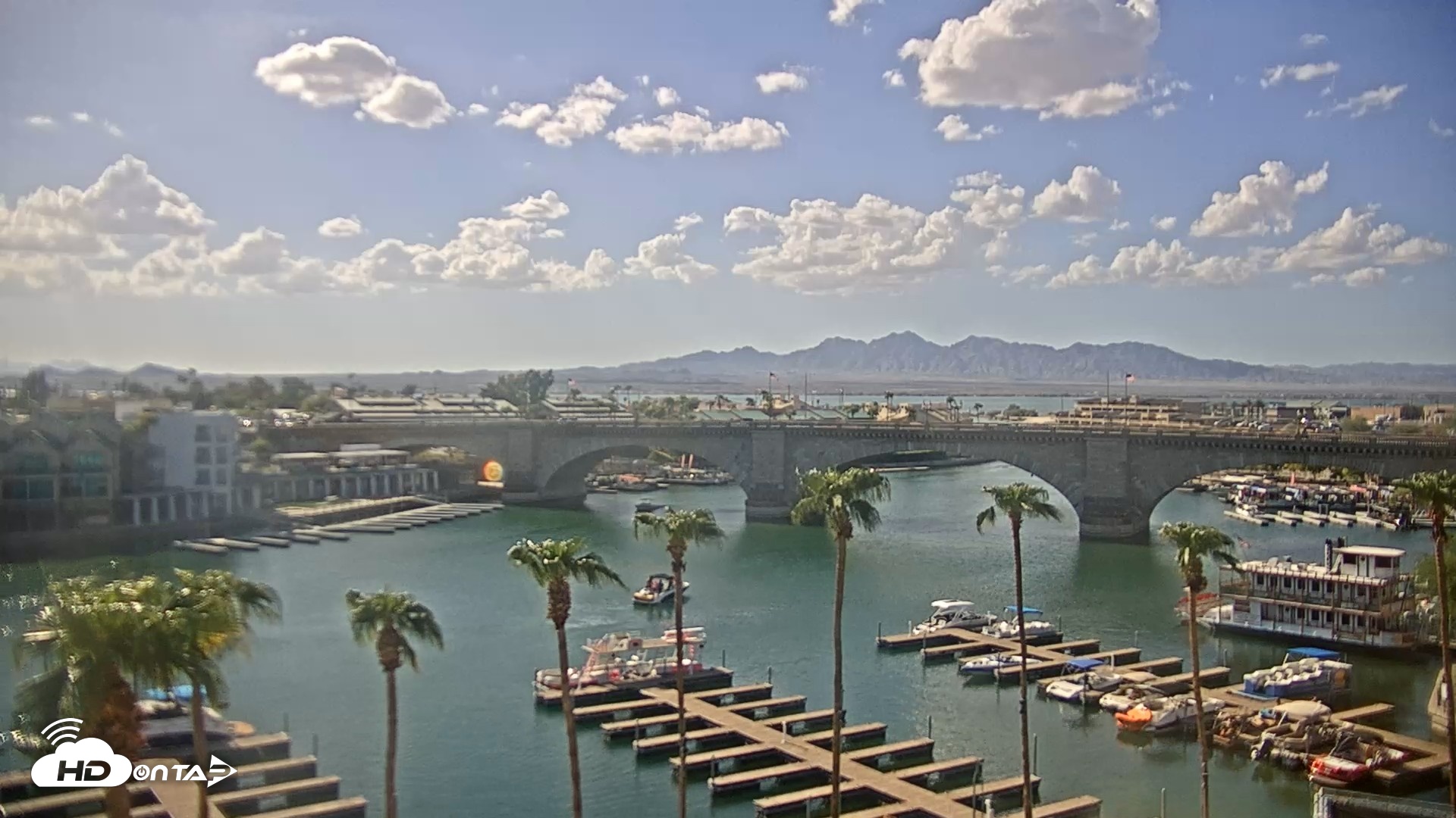 Snapshot of Lake Havasu London Bridge Live Webcam taken Sep 14, 2026, 4:03pm MST