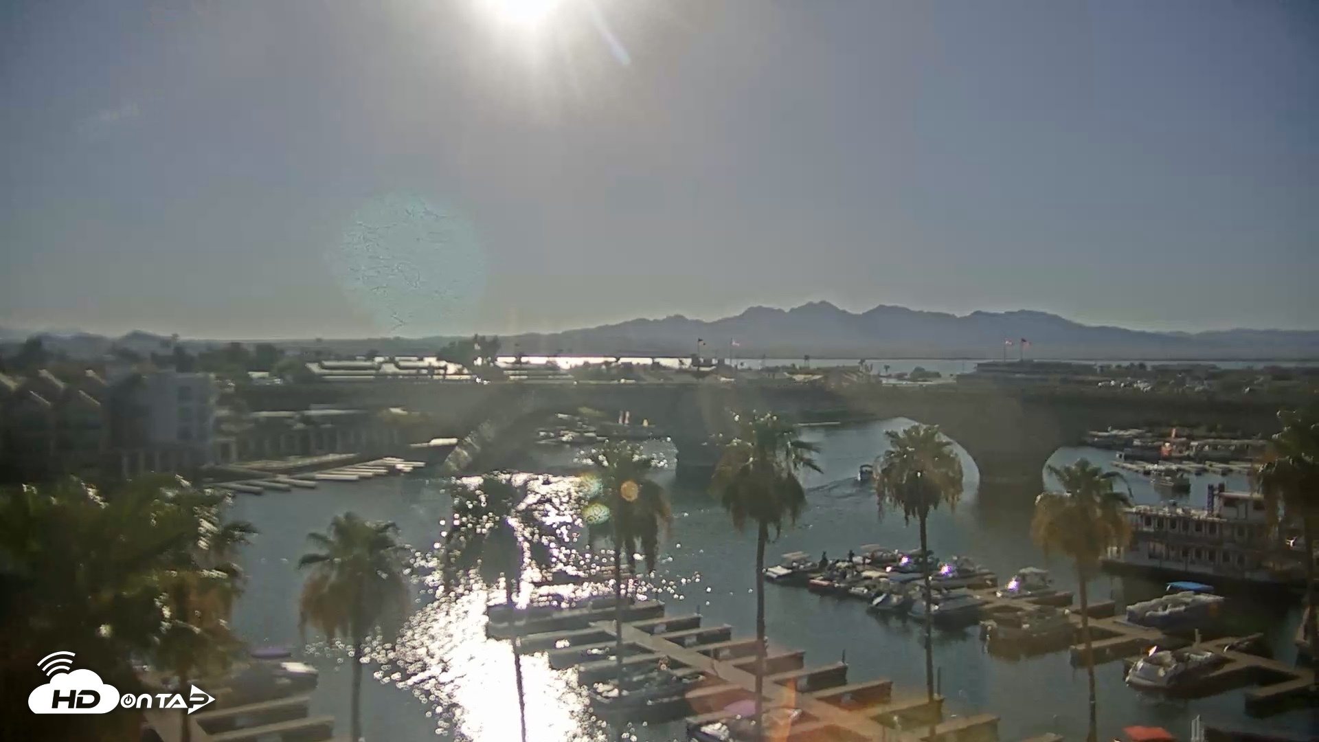 Snapshot of Lake Havasu London Bridge Live Webcam taken Jul 7, 2026, 5:55pm MST