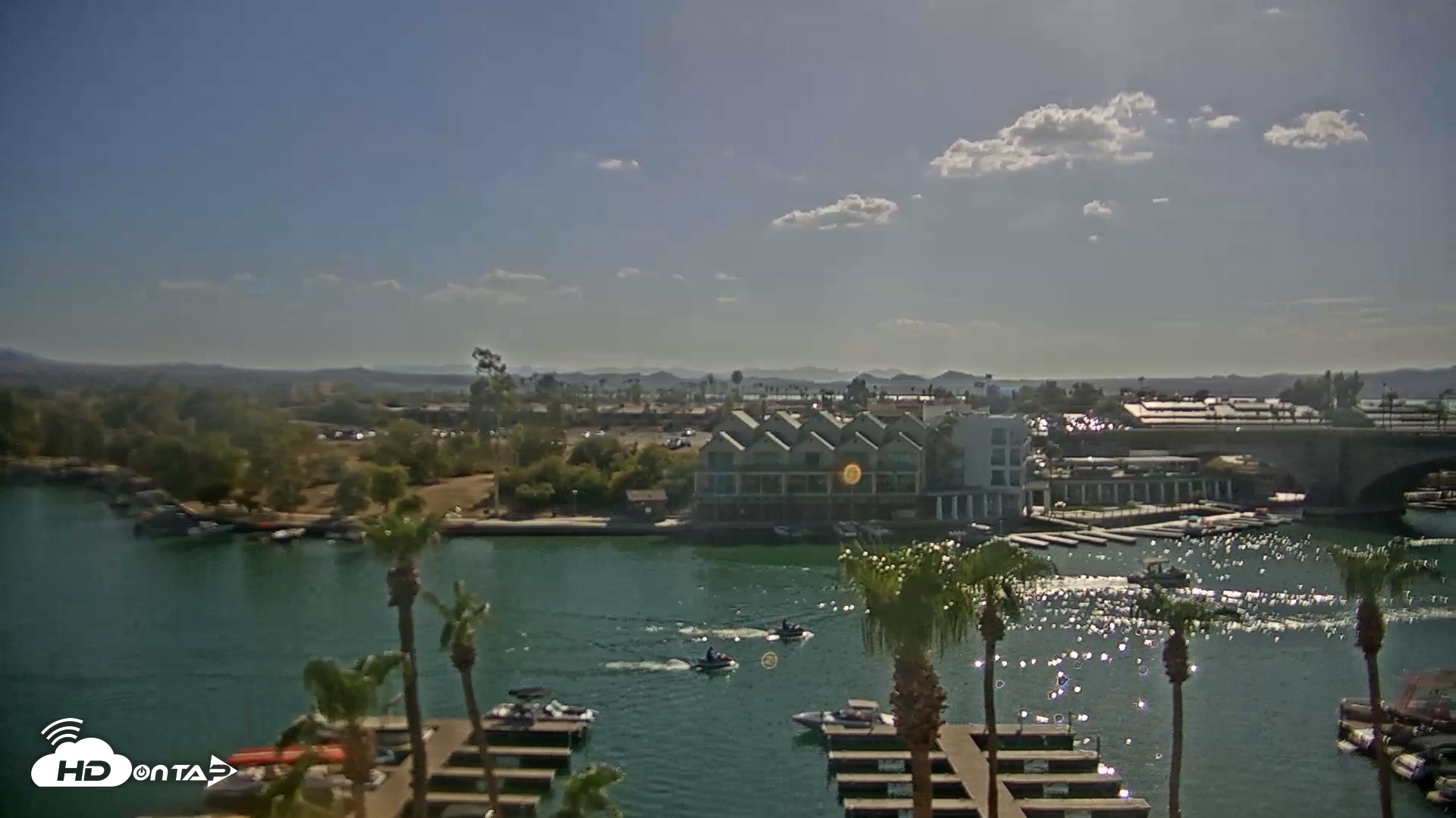 Snapshot of Lake Havasu London Bridge Live Webcam taken Jul 25, 2026, 4:57pm MST