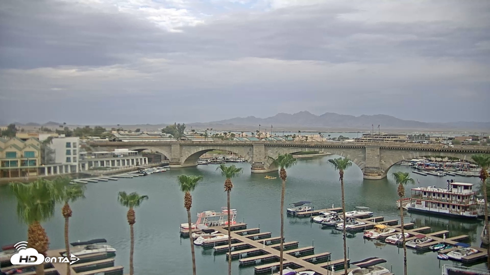 Snapshot of Lake Havasu London Bridge Live Webcam taken Jul 13, 2026, 6:50am MST