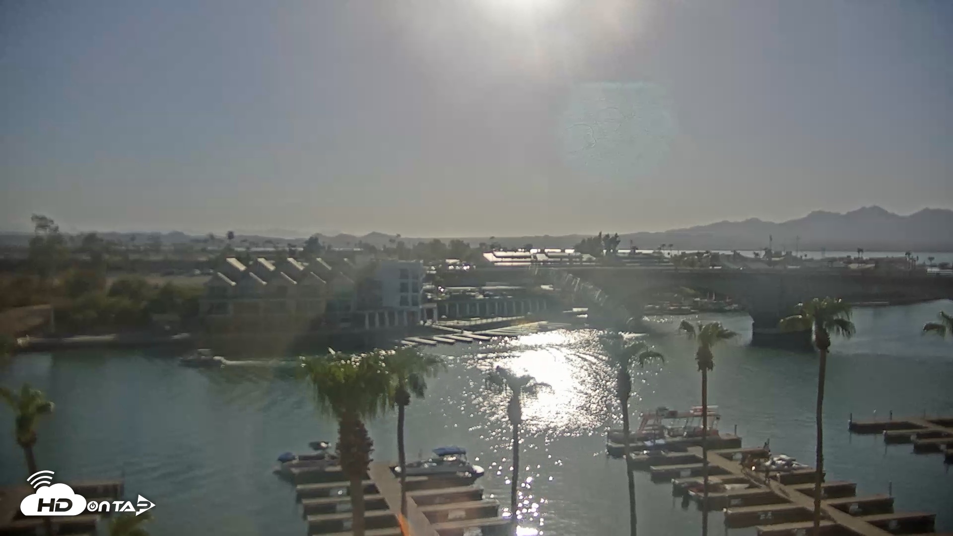 Snapshot of Lake Havasu London Bridge Live Webcam taken Aug 4, 2026, 5:36pm MST