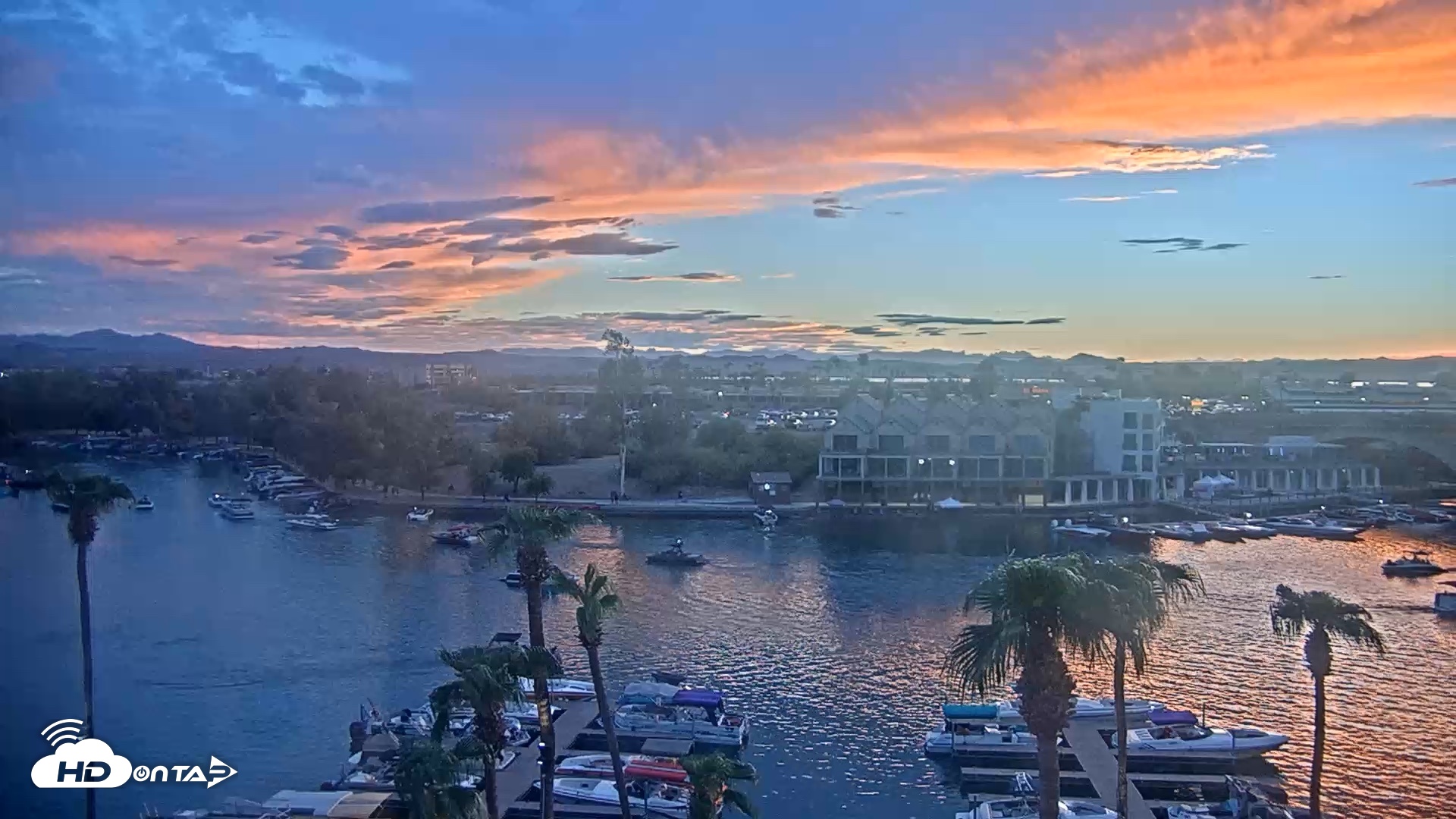 Snapshot of Lake Havasu London Bridge Live Webcam taken Sep 5, 2026, 7:05pm MST