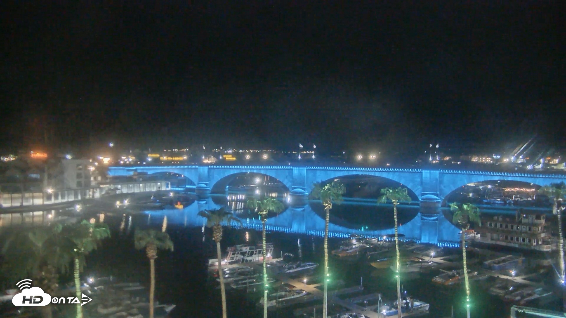 Snapshot of Lake Havasu London Bridge Live Webcam taken Sep 5, 2026, 12:28am MST