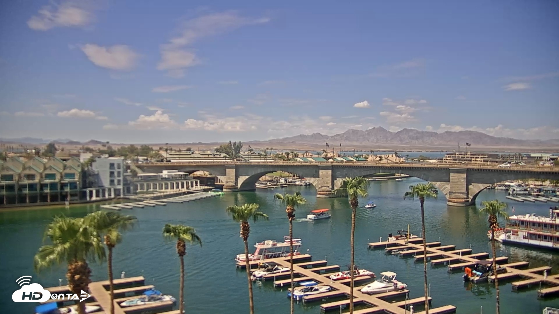 Snapshot of Lake Havasu London Bridge Live Webcam taken Aug 16, 2026, 12:18pm MST