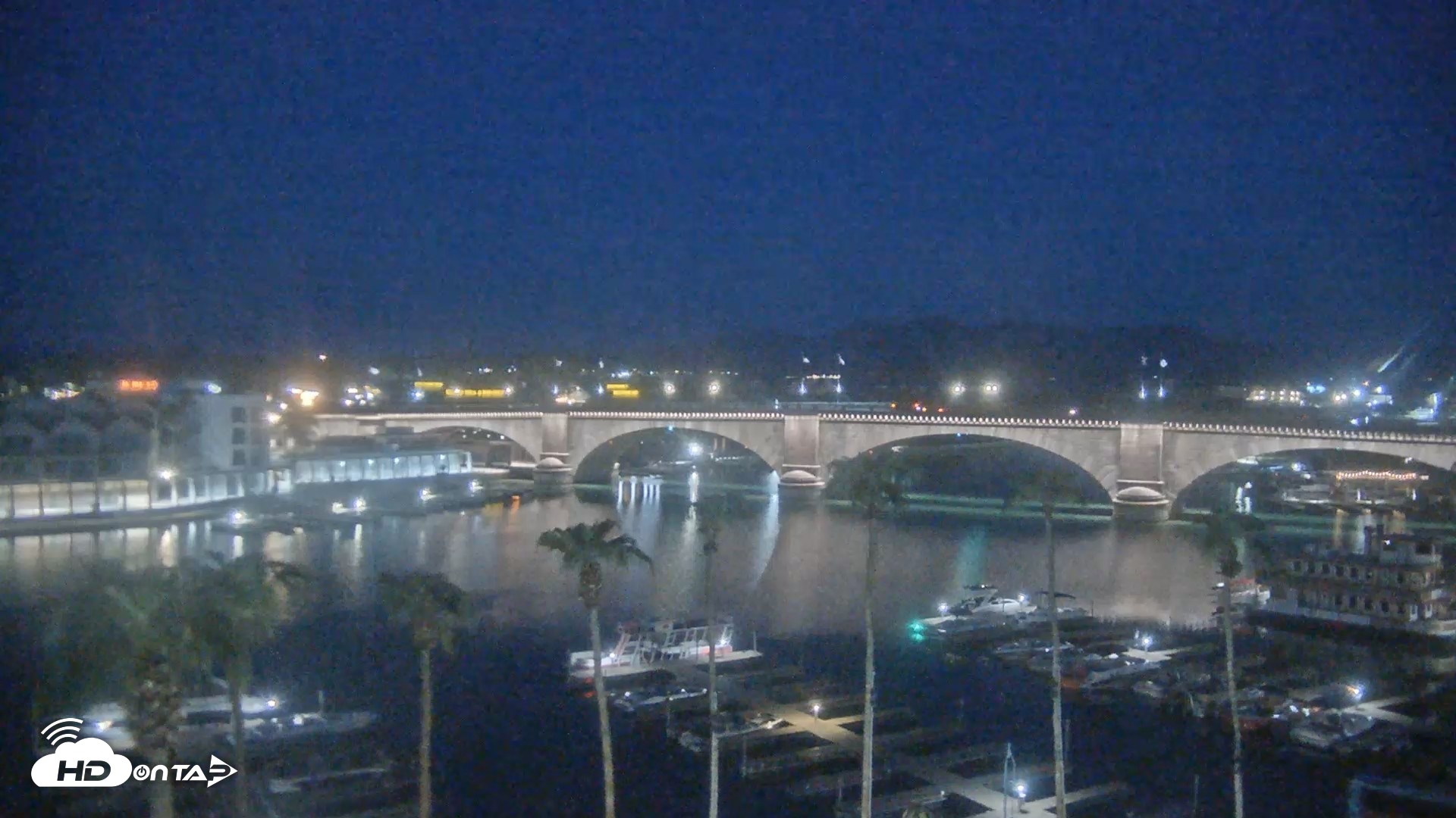 Snapshot of Lake Havasu London Bridge Live Webcam taken Sep 16, 2026, 5:42am MST