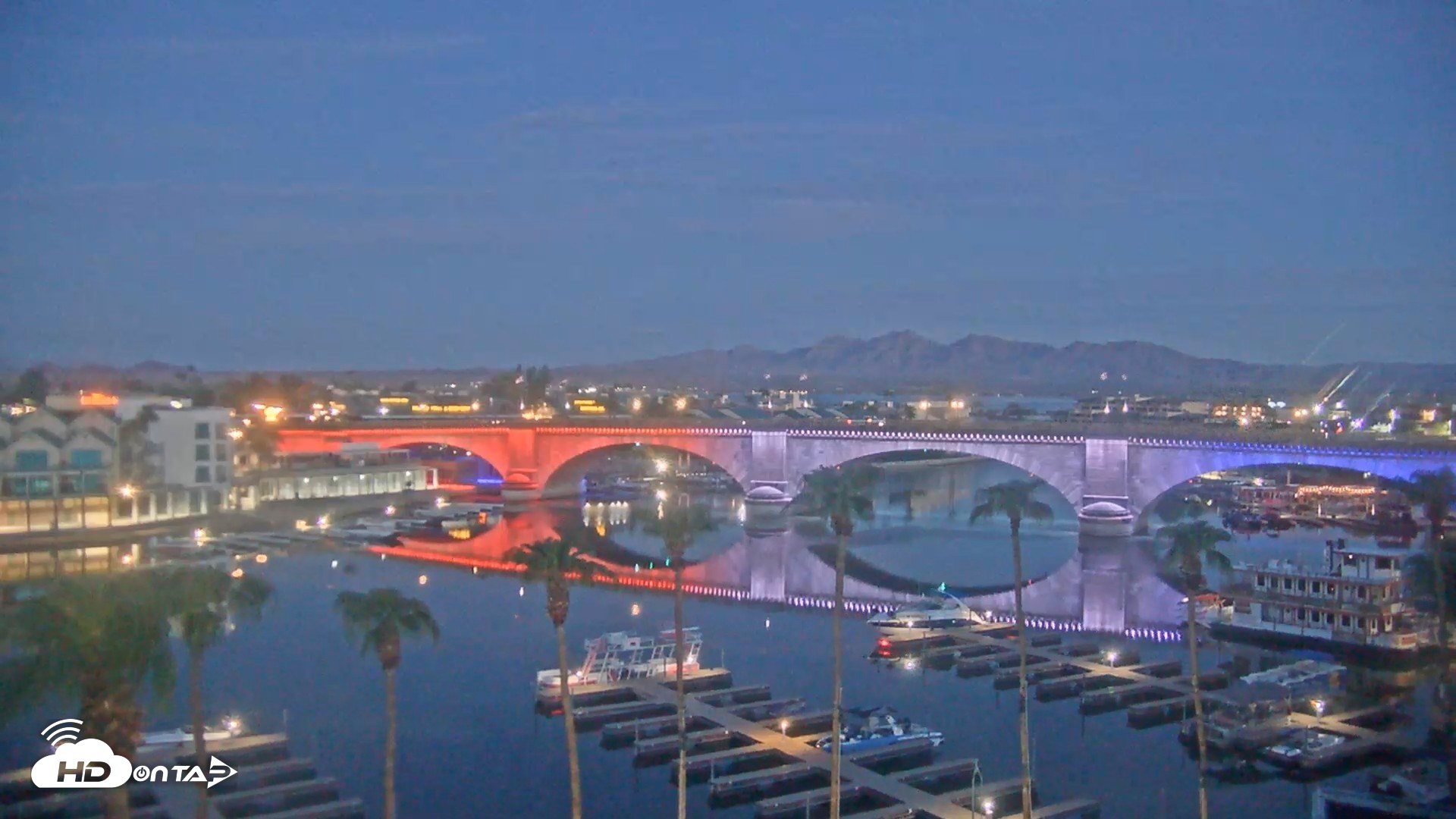 Snapshot of Lake Havasu London Bridge Live Webcam taken Sep 8, 2026, 5:49am MST