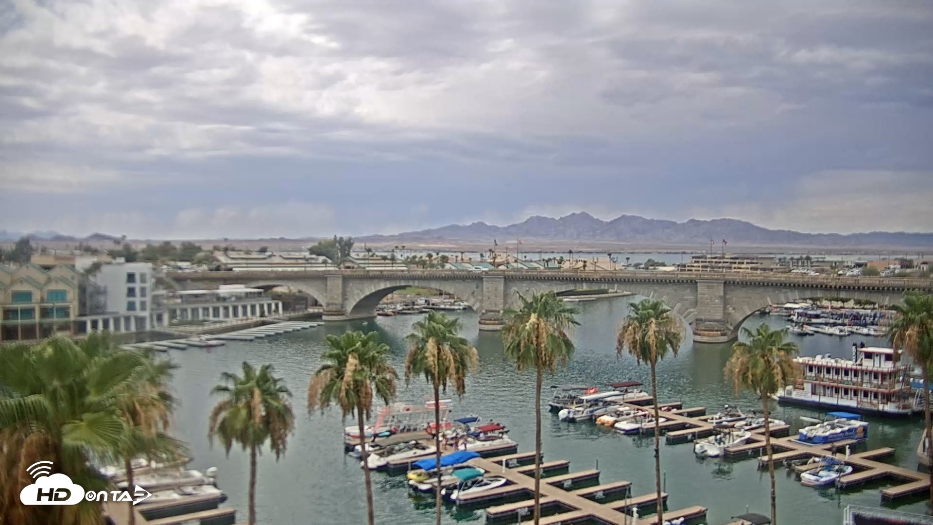 Snapshot of Lake Havasu London Bridge Live Webcam taken Jun 23, 2026, 2:18pm MST