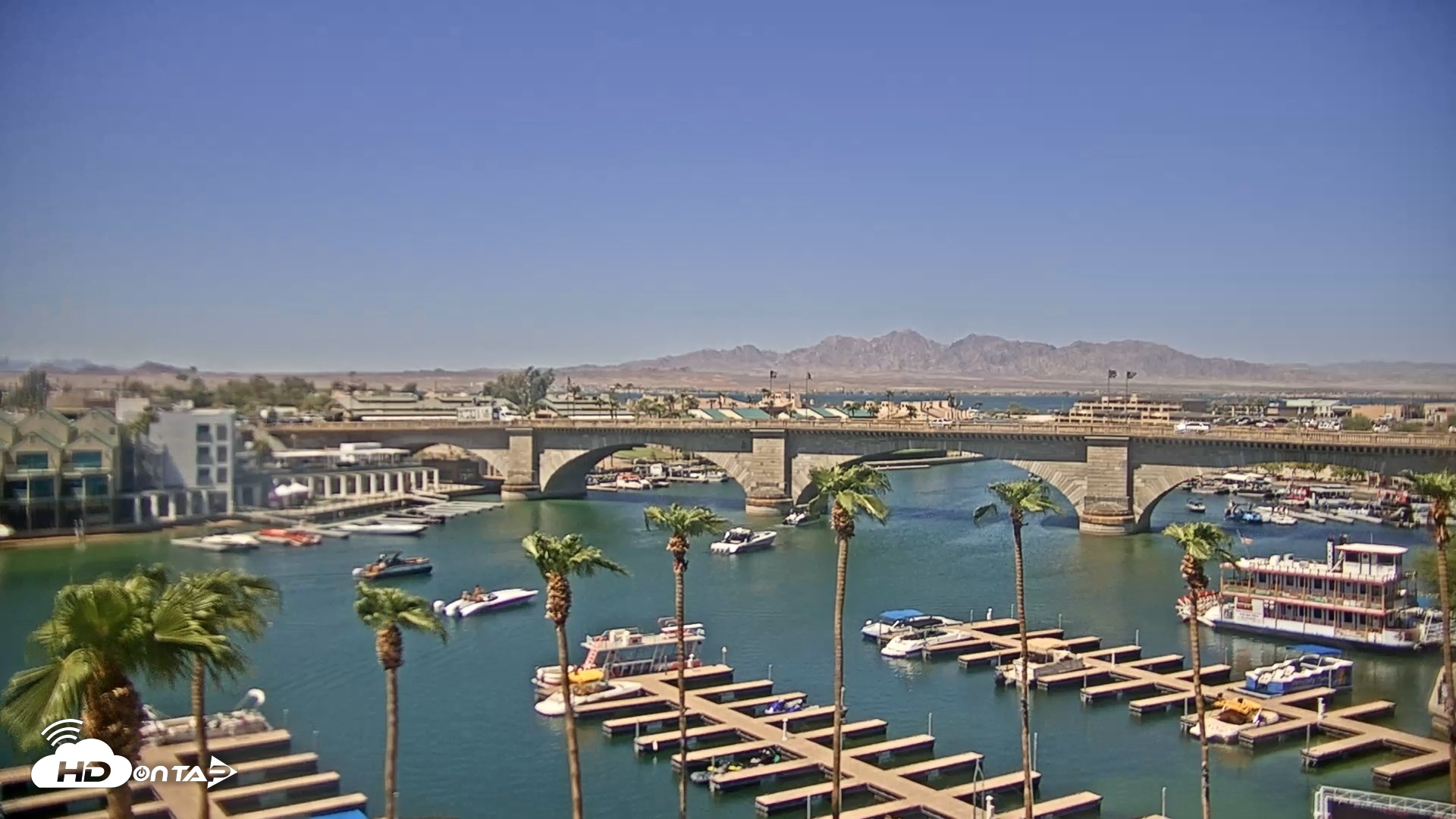 Snapshot of Lake Havasu London Bridge Live Webcam taken Sep 4, 2026, 12:06pm MST