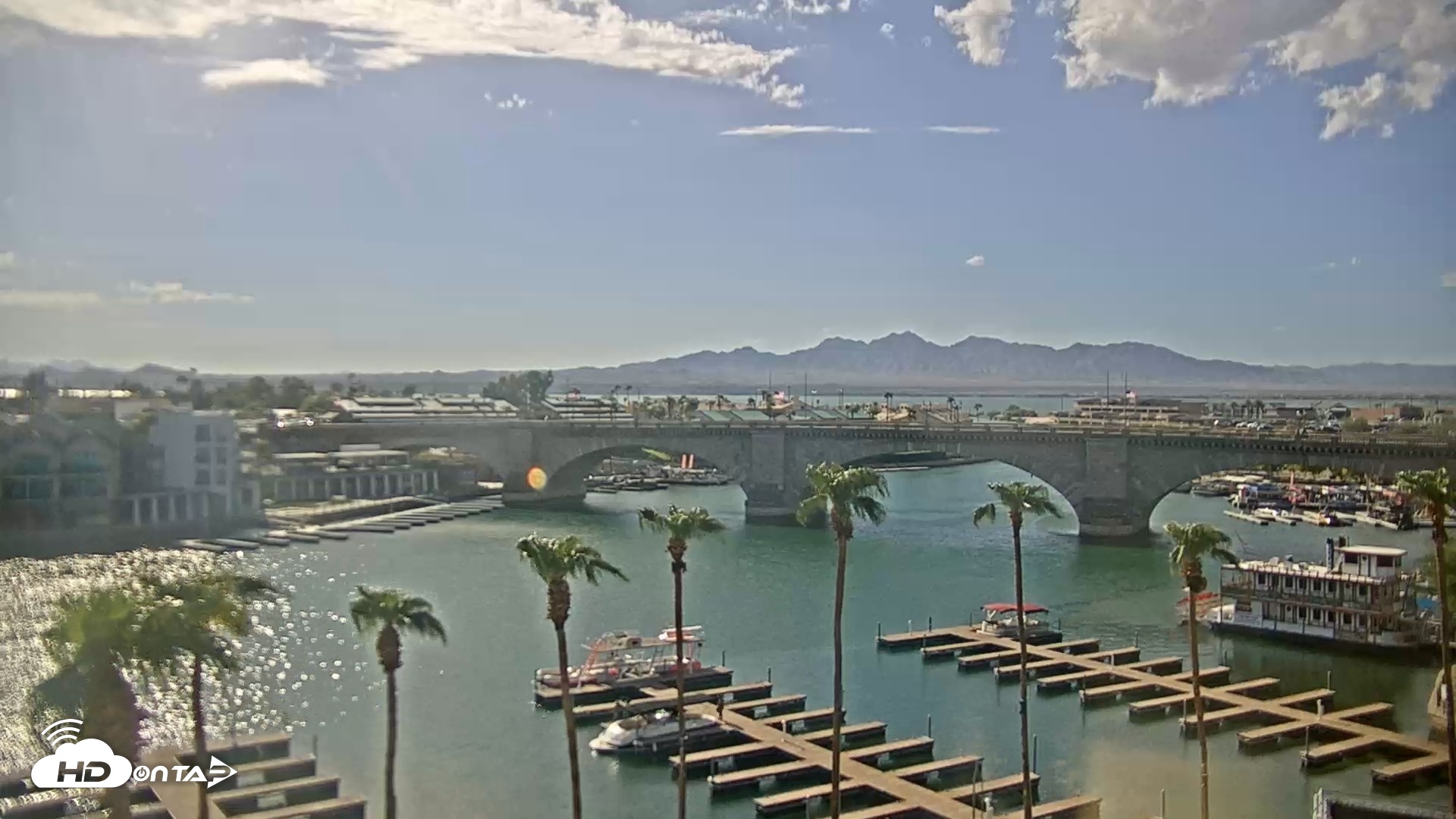 Snapshot of Lake Havasu London Bridge Live Webcam taken Sep 1, 2026, 4:27pm MST