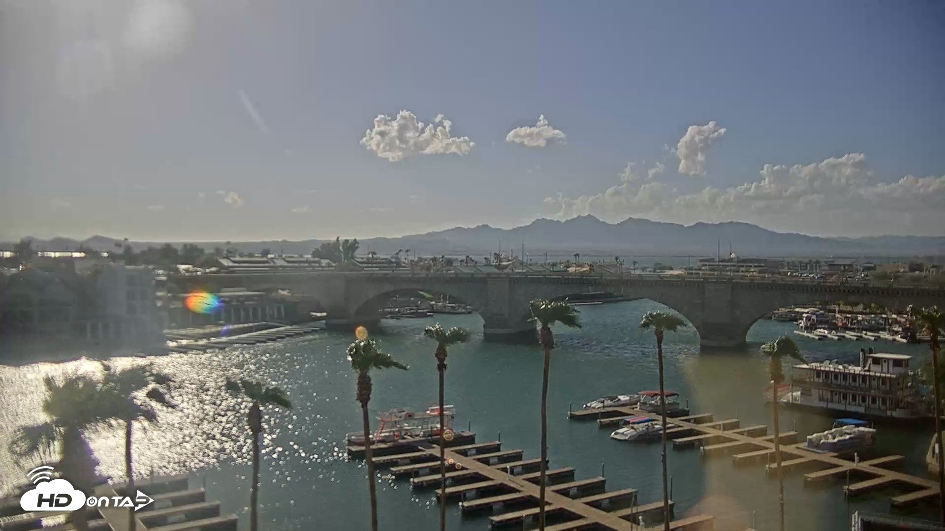Snapshot of Lake Havasu London Bridge Live Webcam taken Aug 31, 2026, 4:55pm MST
