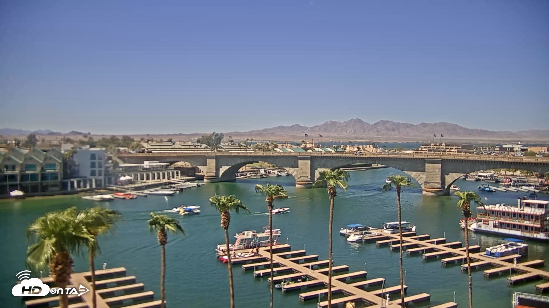 Snapshot of Lake Havasu London Bridge Live Webcam taken Sep 4, 2026, 12:42pm MST