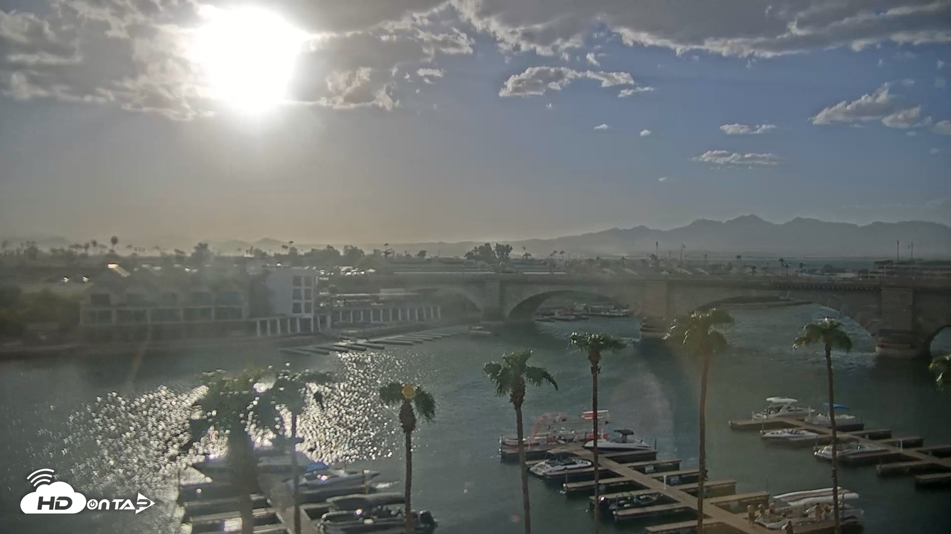Snapshot of Lake Havasu London Bridge Live Webcam taken Sep 16, 2026, 5:34pm MST