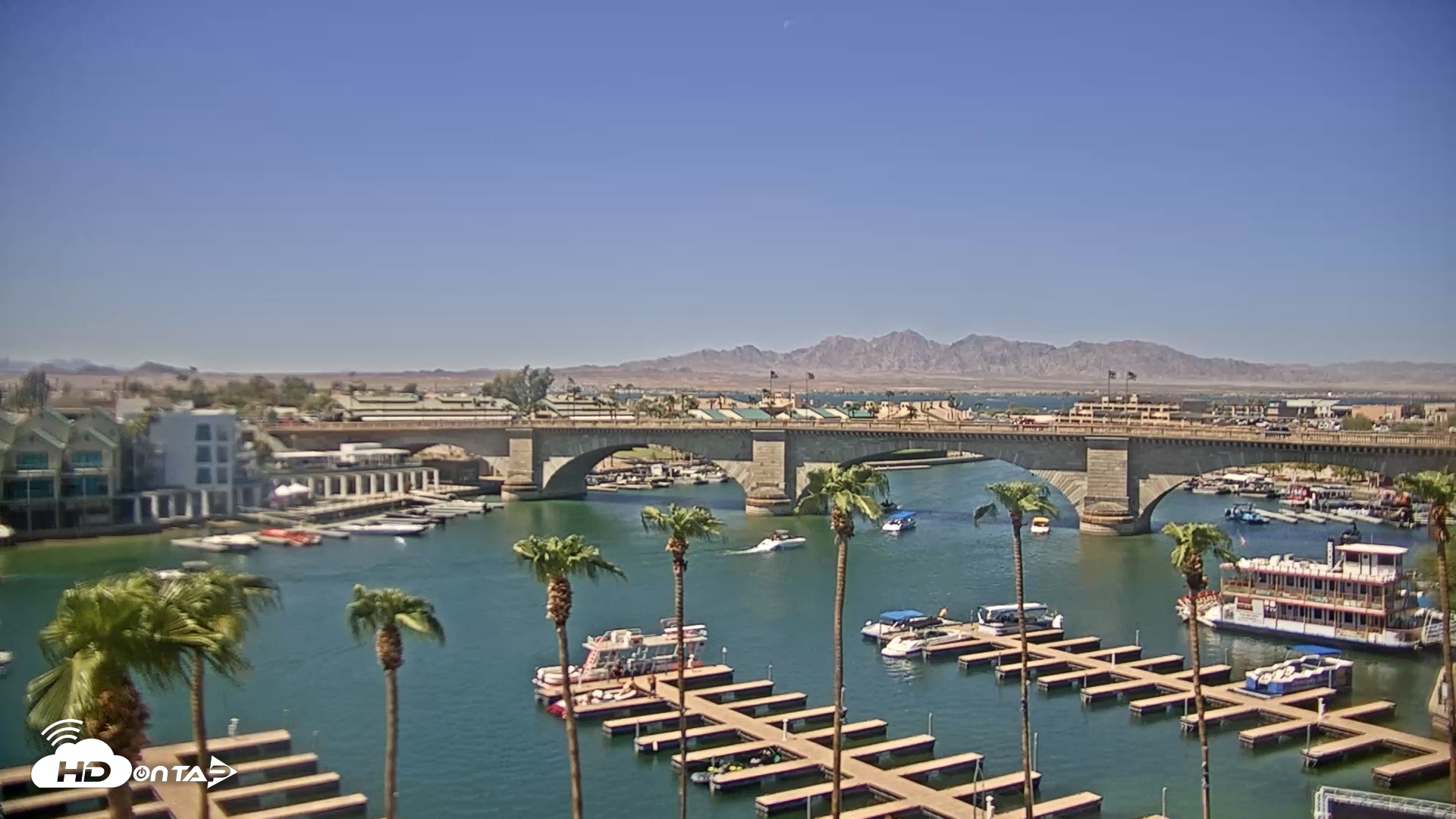 Snapshot of Lake Havasu London Bridge Live Webcam taken Sep 4, 2026, 12:42pm MST