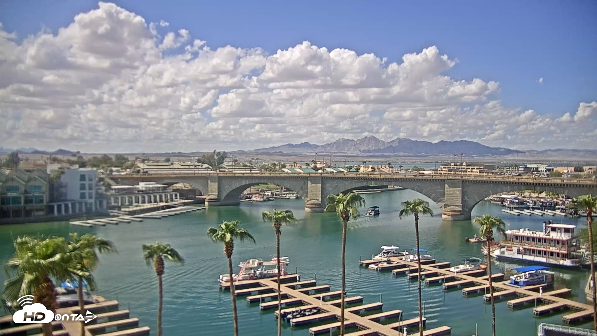 Snapshot of Lake Havasu London Bridge Live Webcam taken Sep 17, 2026, 1:39pm MST