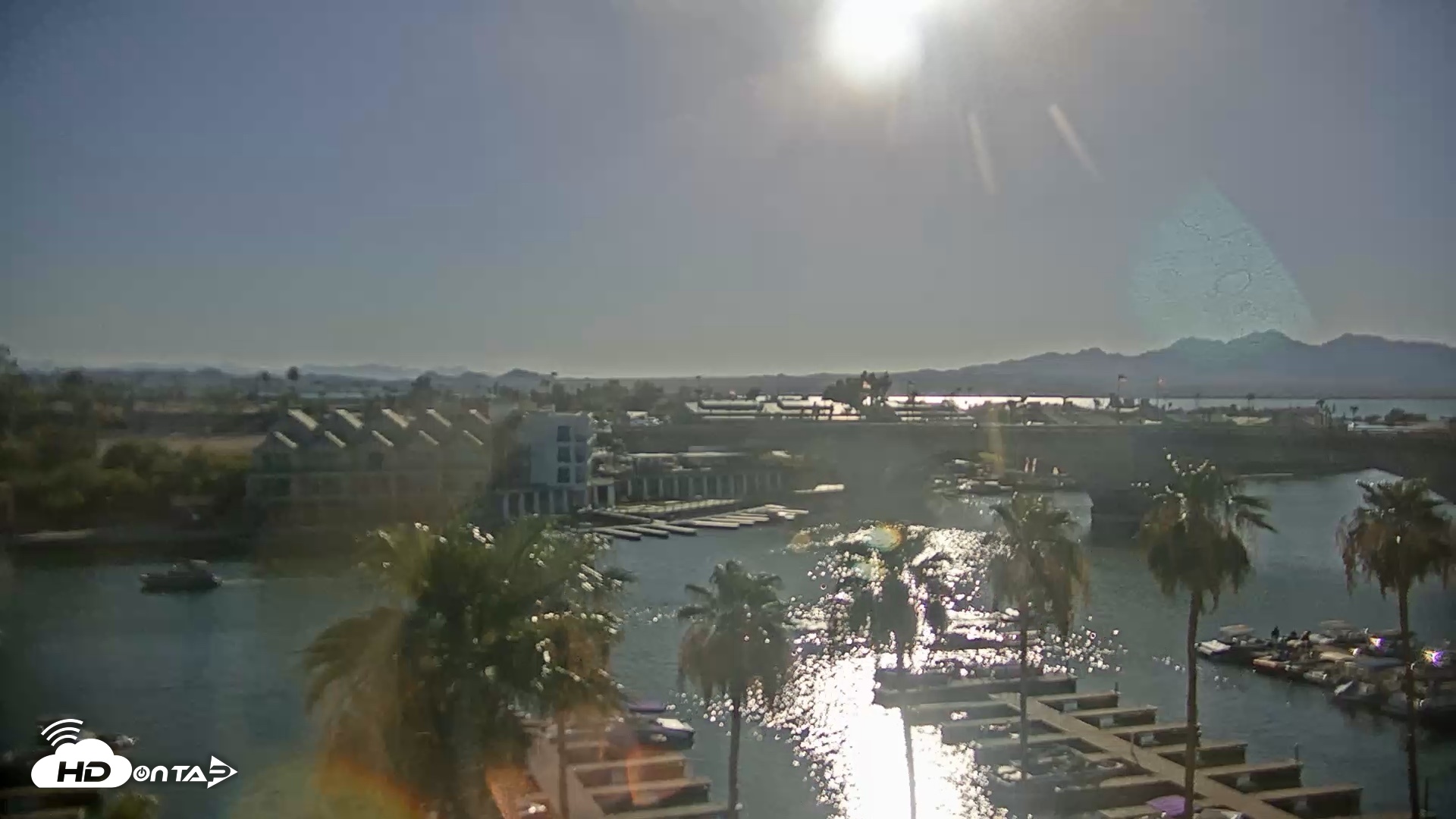 Snapshot of Lake Havasu London Bridge Live Webcam taken Jul 7, 2026, 5:54pm MST