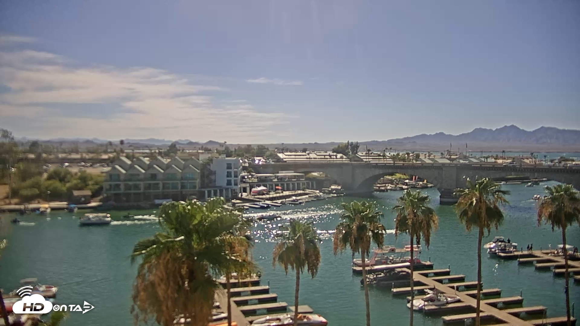 Snapshot of Lake Havasu London Bridge Live Webcam taken Jul 3, 2026, 4:28pm MST