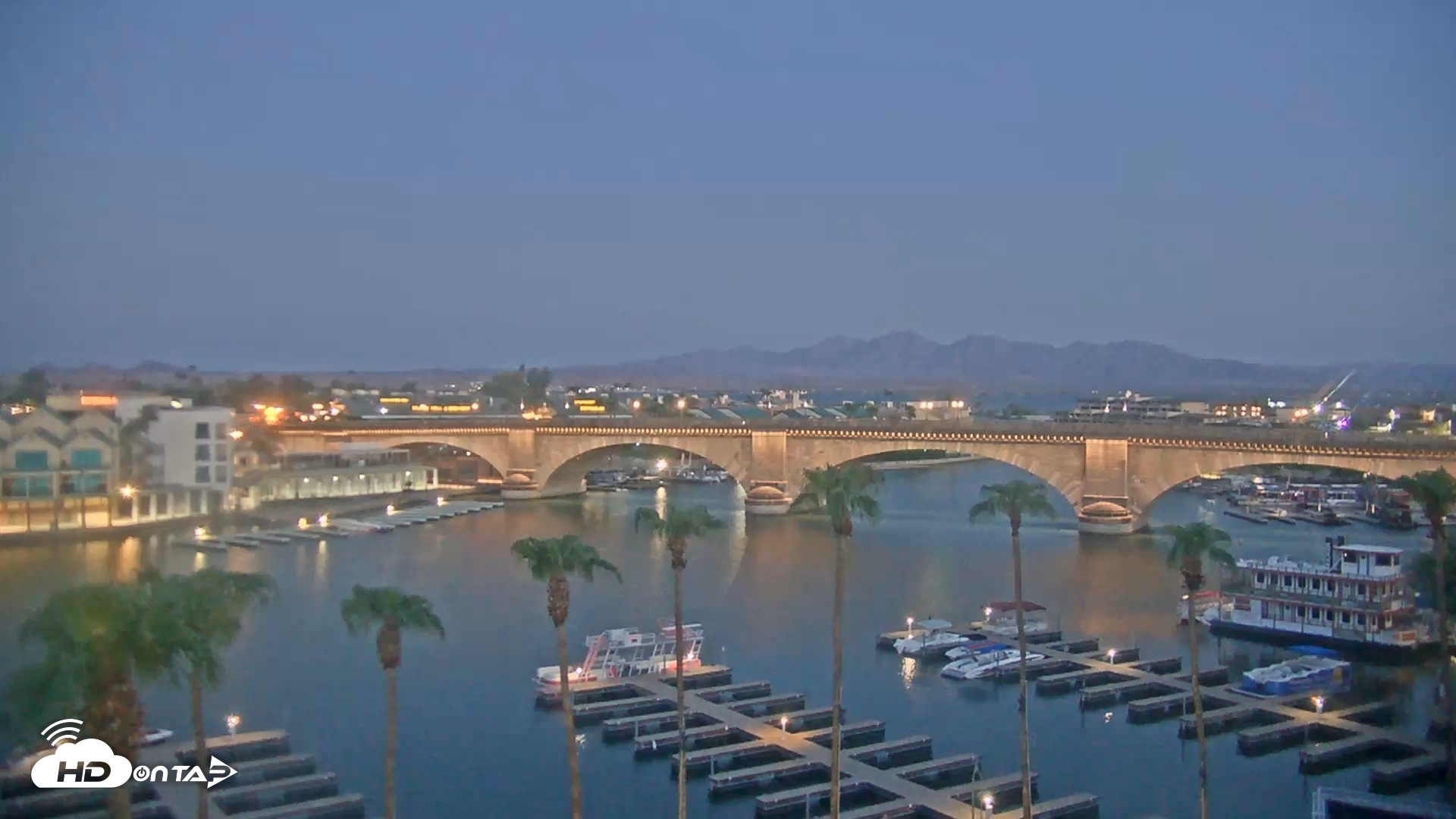 Snapshot of Lake Havasu London Bridge Live Webcam taken Sep 1, 2026, 5:50am MST