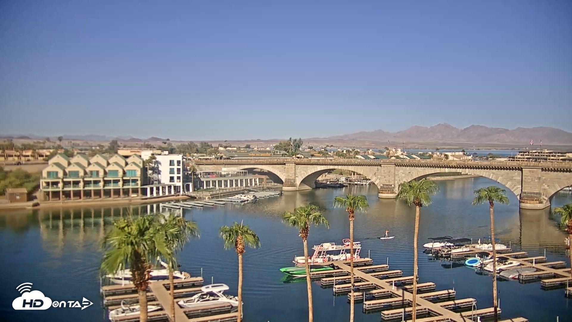 Snapshot of Lake Havasu London Bridge Live Webcam taken Sep 22, 2026, 8:50am MST