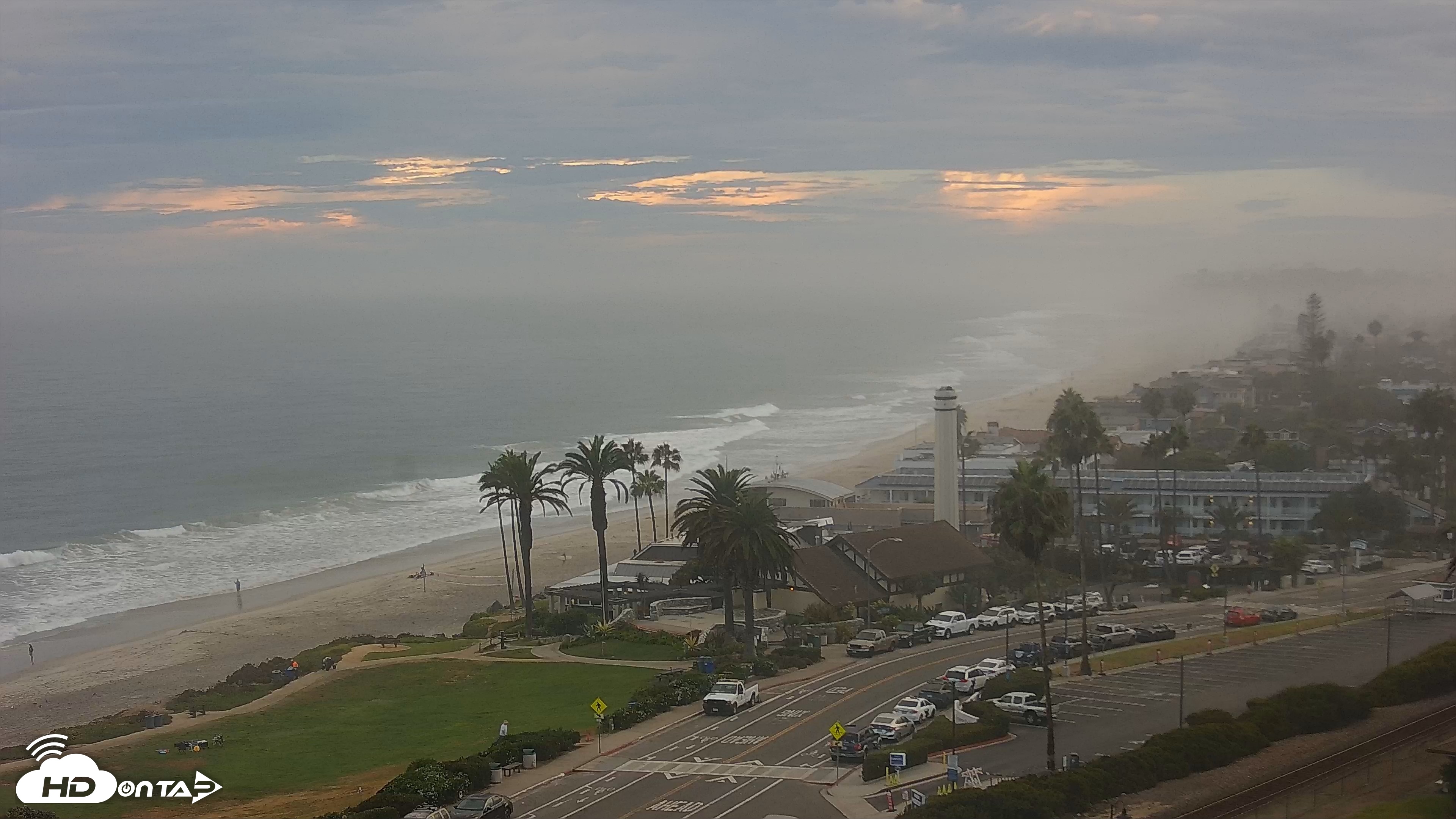 Snapshot of Del Mar Beach Overlook Live Webcam taken Sep 7, 2026, 6:50am PDT