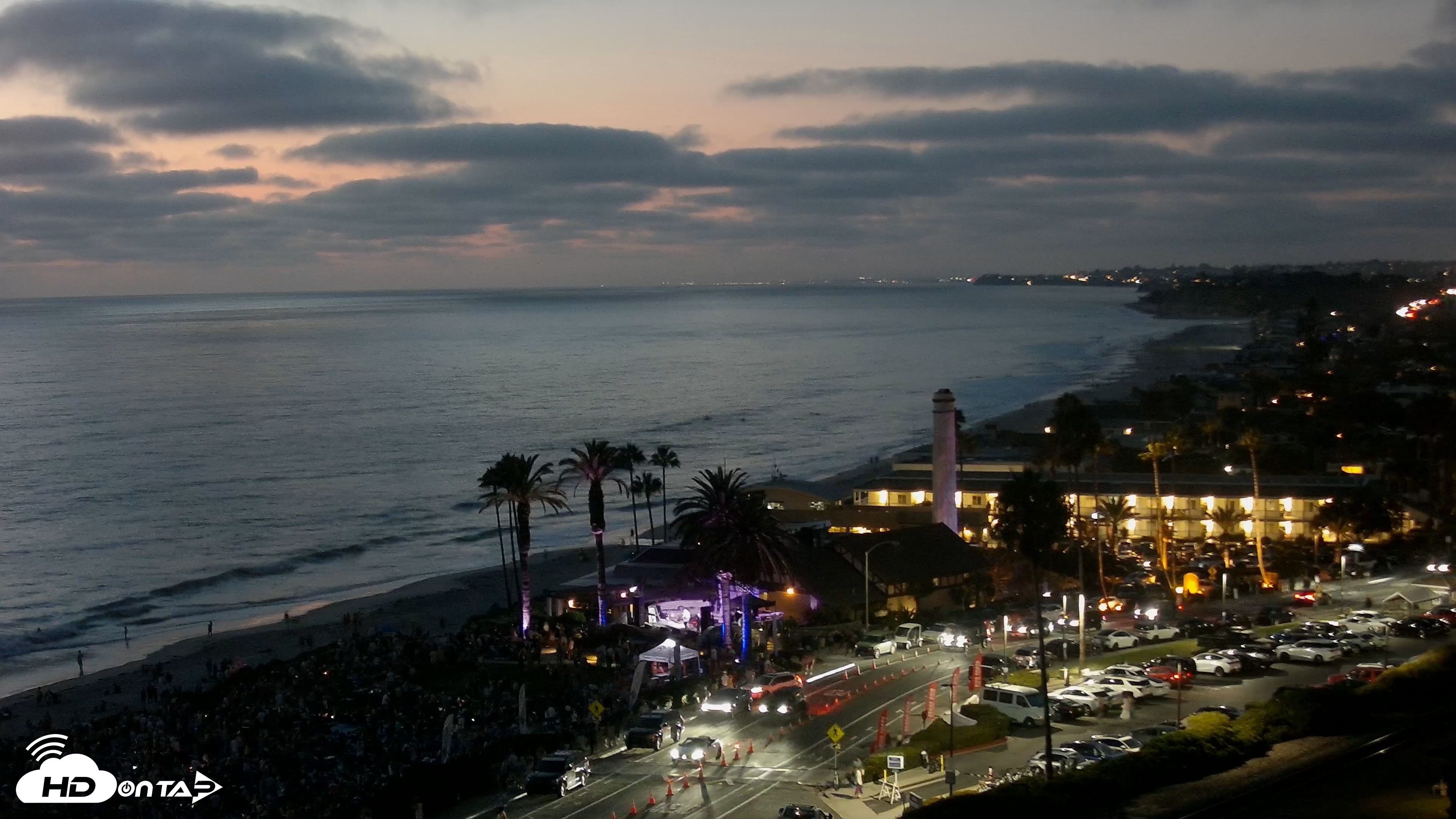 Snapshot of Del Mar Beach Overlook Live Webcam taken Aug 11, 2026, 8:07pm PDT