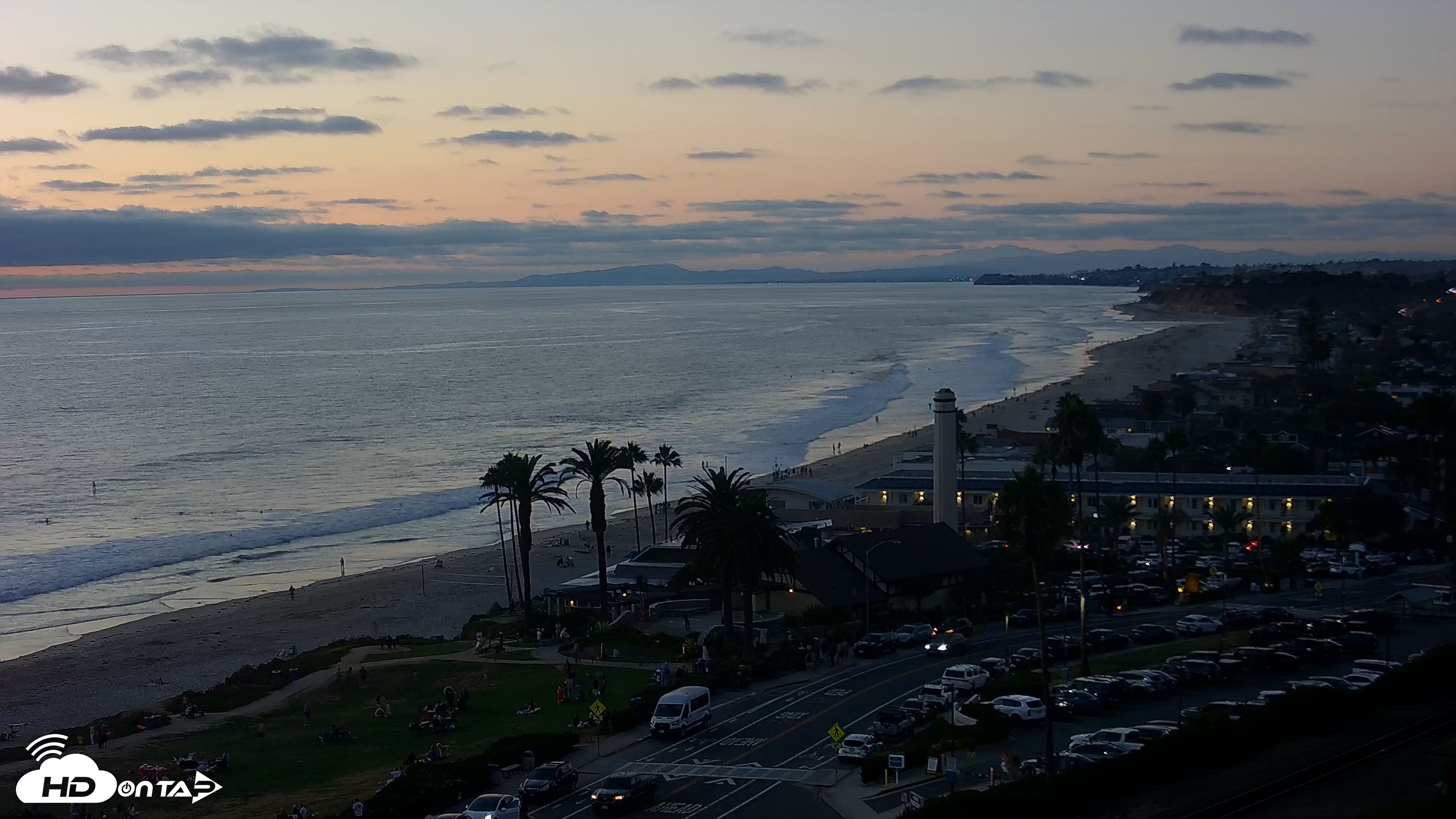 Snapshot of Del Mar Beach Overlook Live Webcam taken Aug 14, 2026, 7:46pm PDT