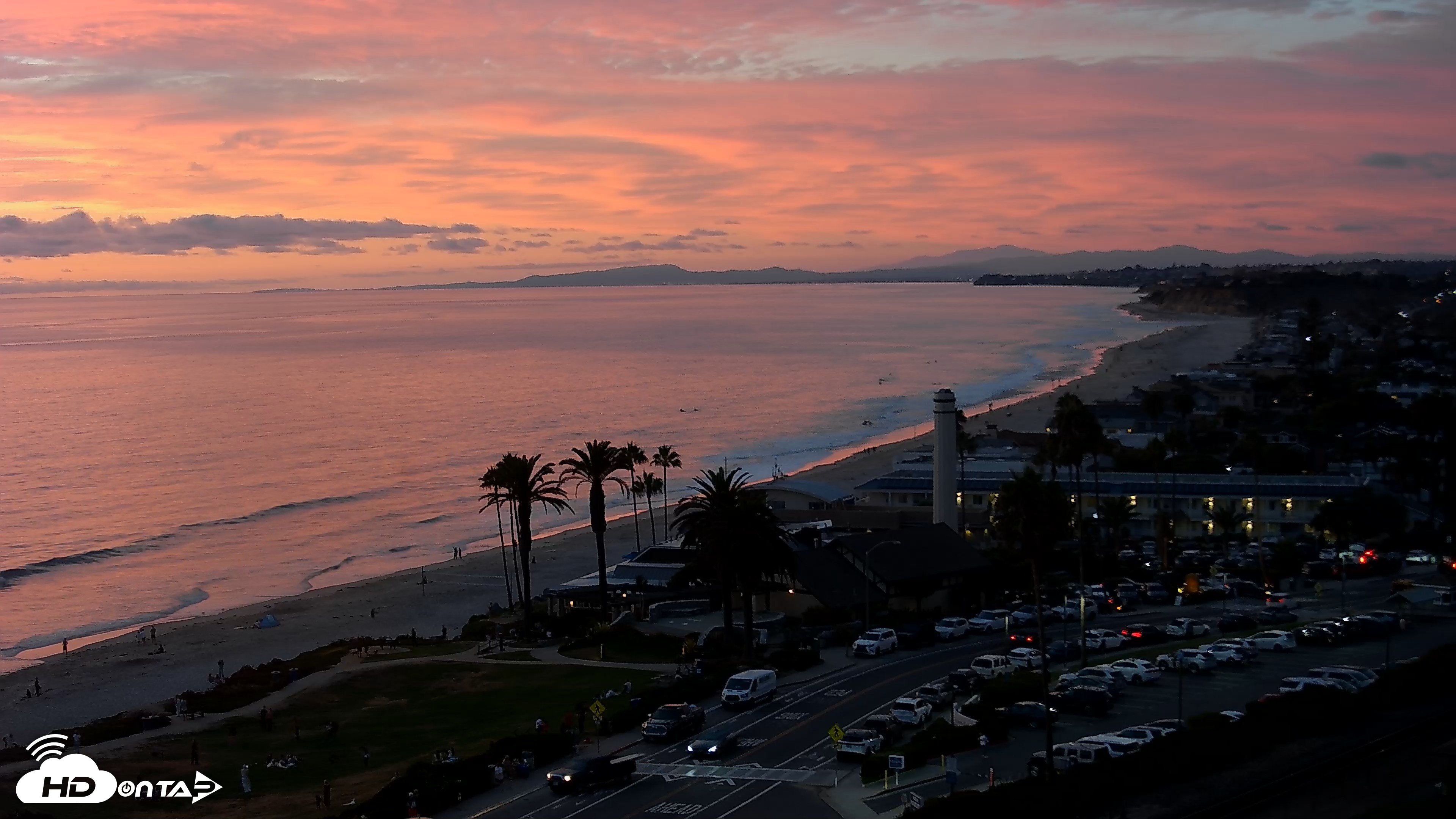 Snapshot of Del Mar Beach Overlook Live Webcam taken Aug 13, 2026, 7:46pm PDT