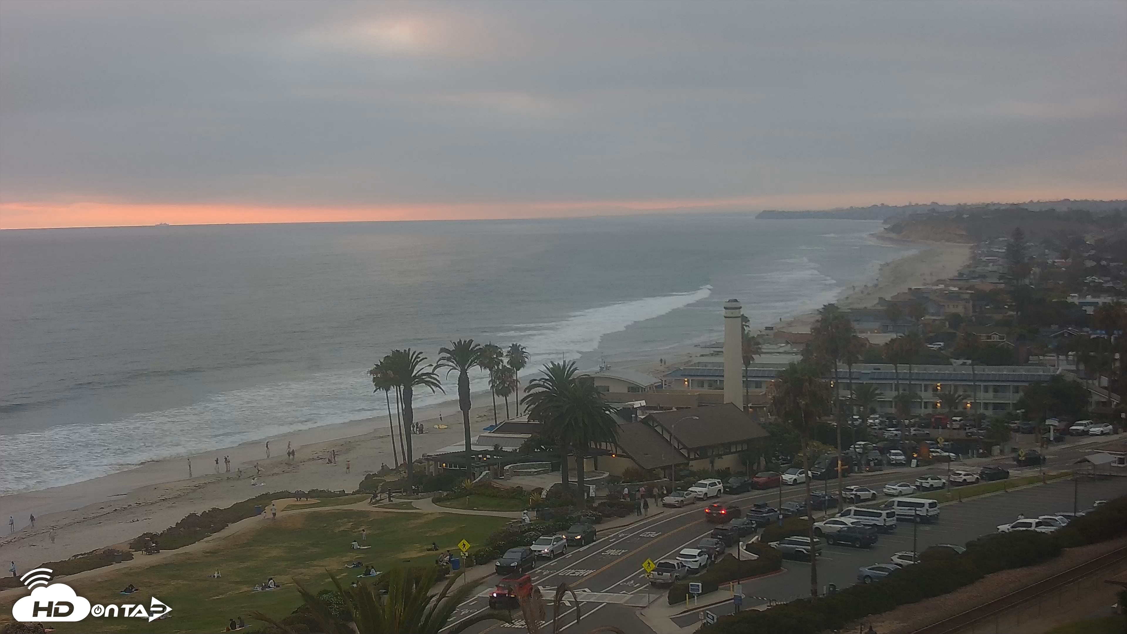 Snapshot of Del Mar Beach Overlook Live Webcam taken Jun 24, 2026, 7:50pm PDT