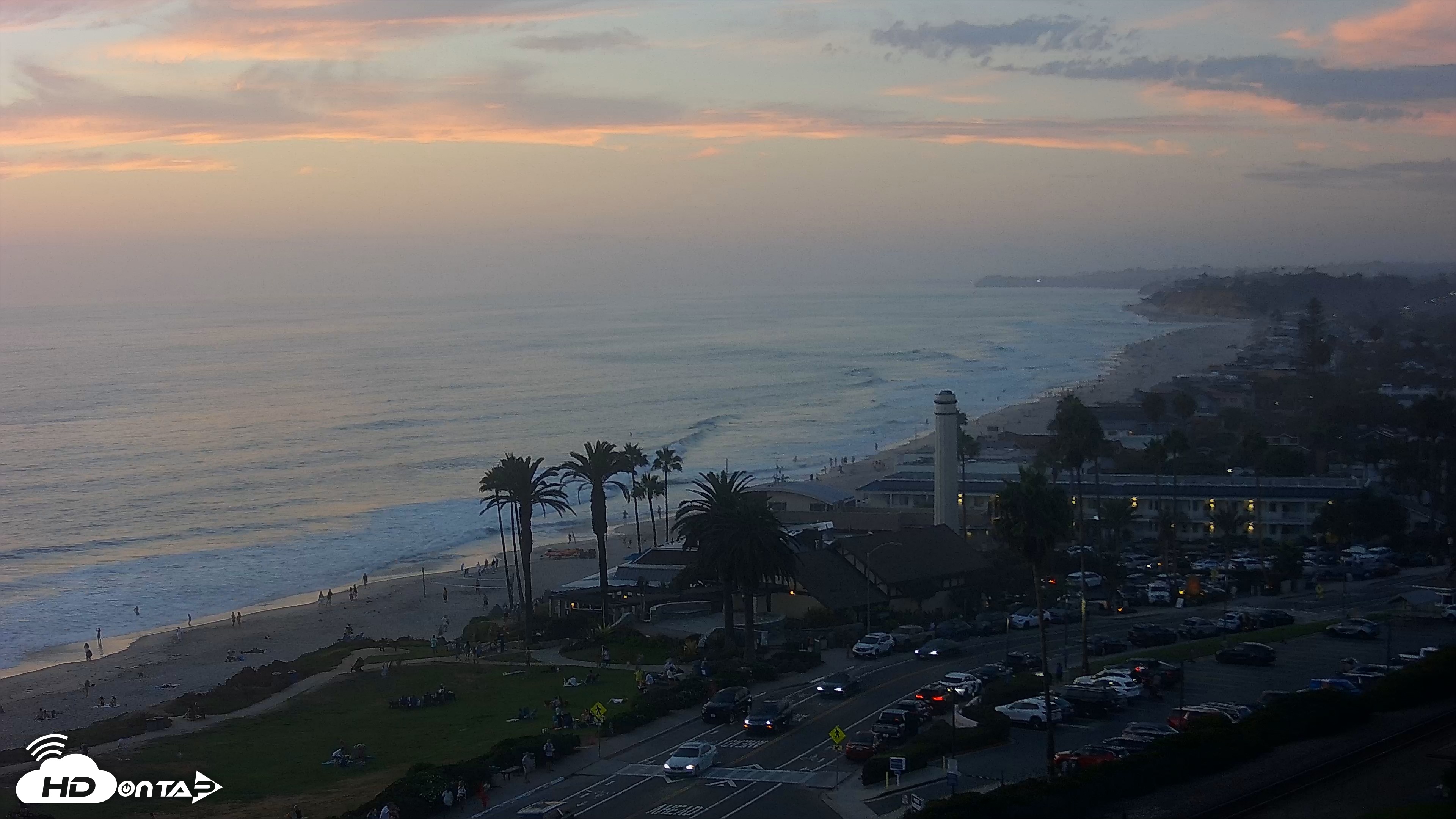Snapshot of Del Mar Beach Overlook Live Webcam taken Aug 26, 2026, 7:27pm PDT