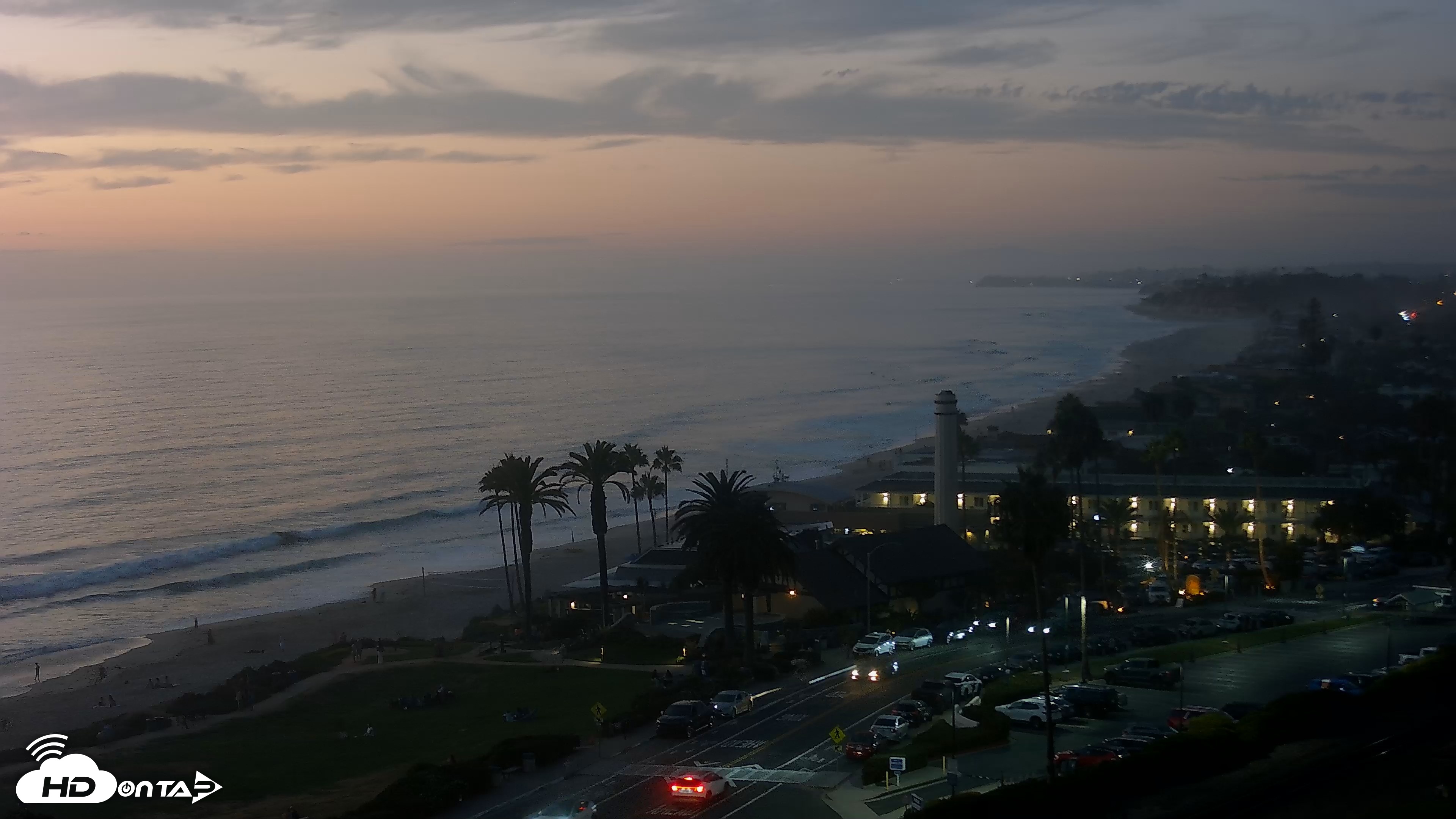 Snapshot of Del Mar Beach Overlook Live Webcam taken Aug 26, 2026, 7:42pm PDT