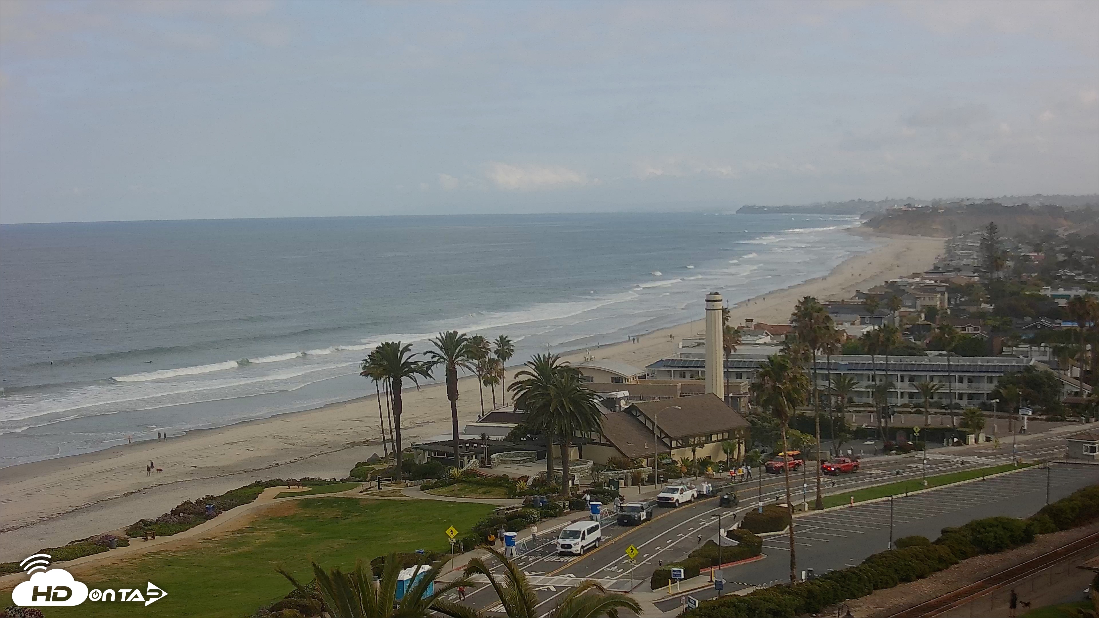 Snapshot of Del Mar Beach Overlook Live Webcam taken May 16, 2026, 7:44am PDT