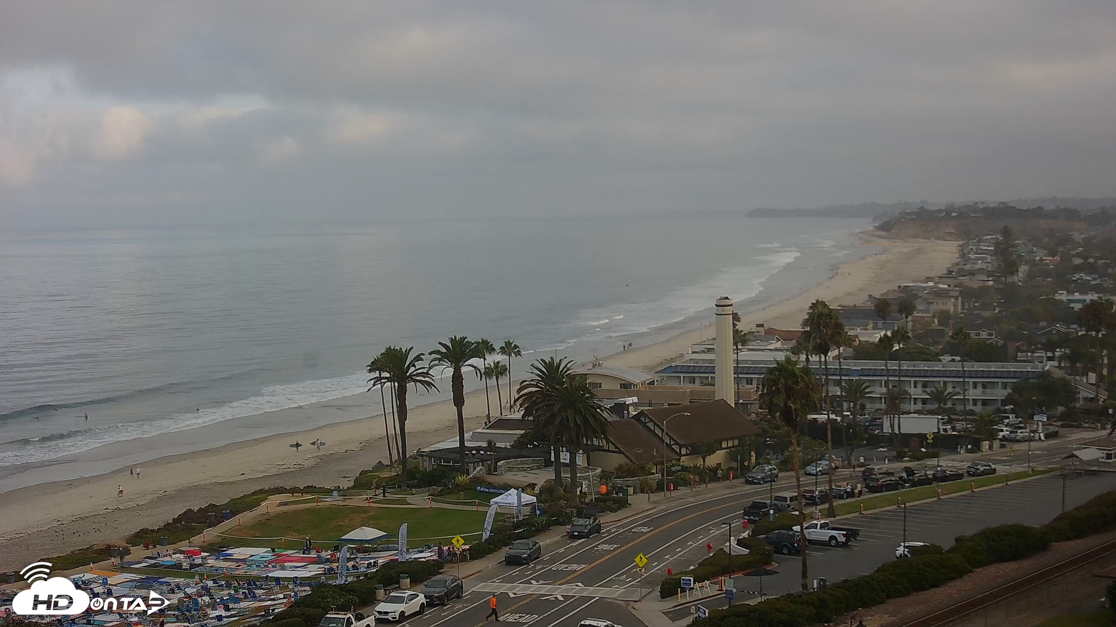 Snapshot of Del Mar Beach Overlook Live Webcam taken Aug 11, 2026, 7:13am PDT