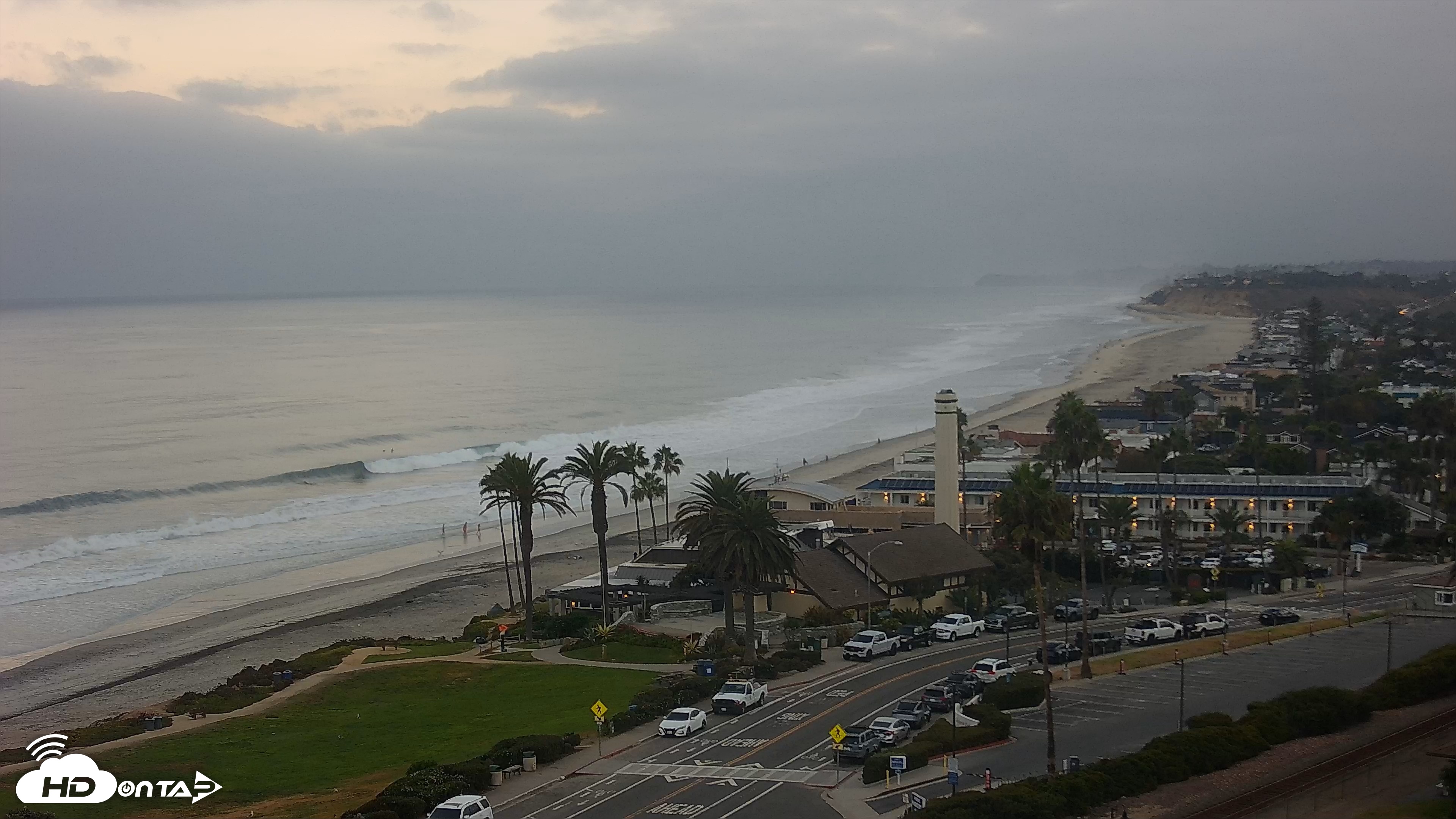 Snapshot of Del Mar Beach Overlook Live Webcam taken Sep 14, 2026, 6:36am PDT