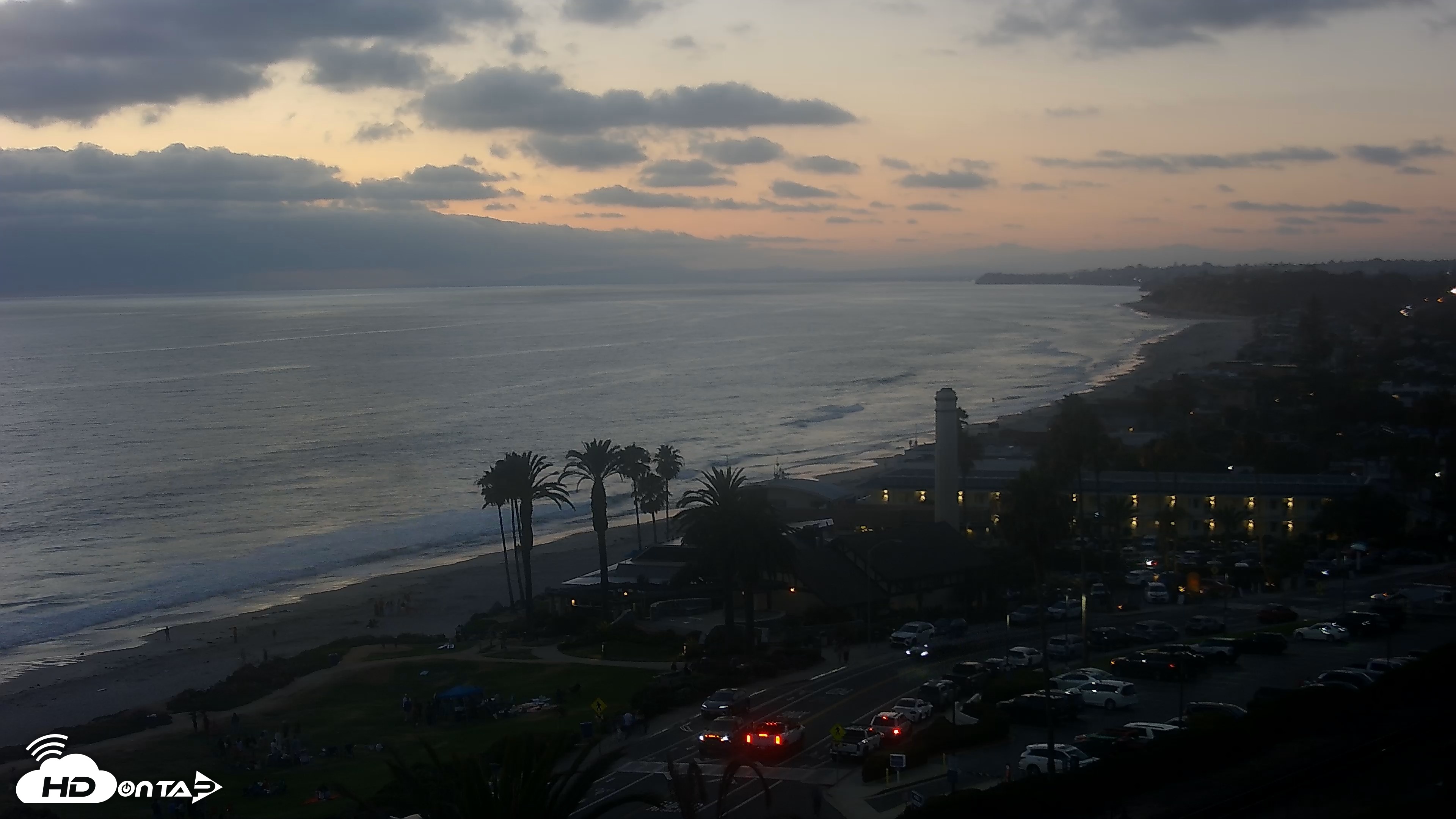 Snapshot of Del Mar Beach Overlook Live Webcam taken Jun 26, 2026, 8:15pm PDT