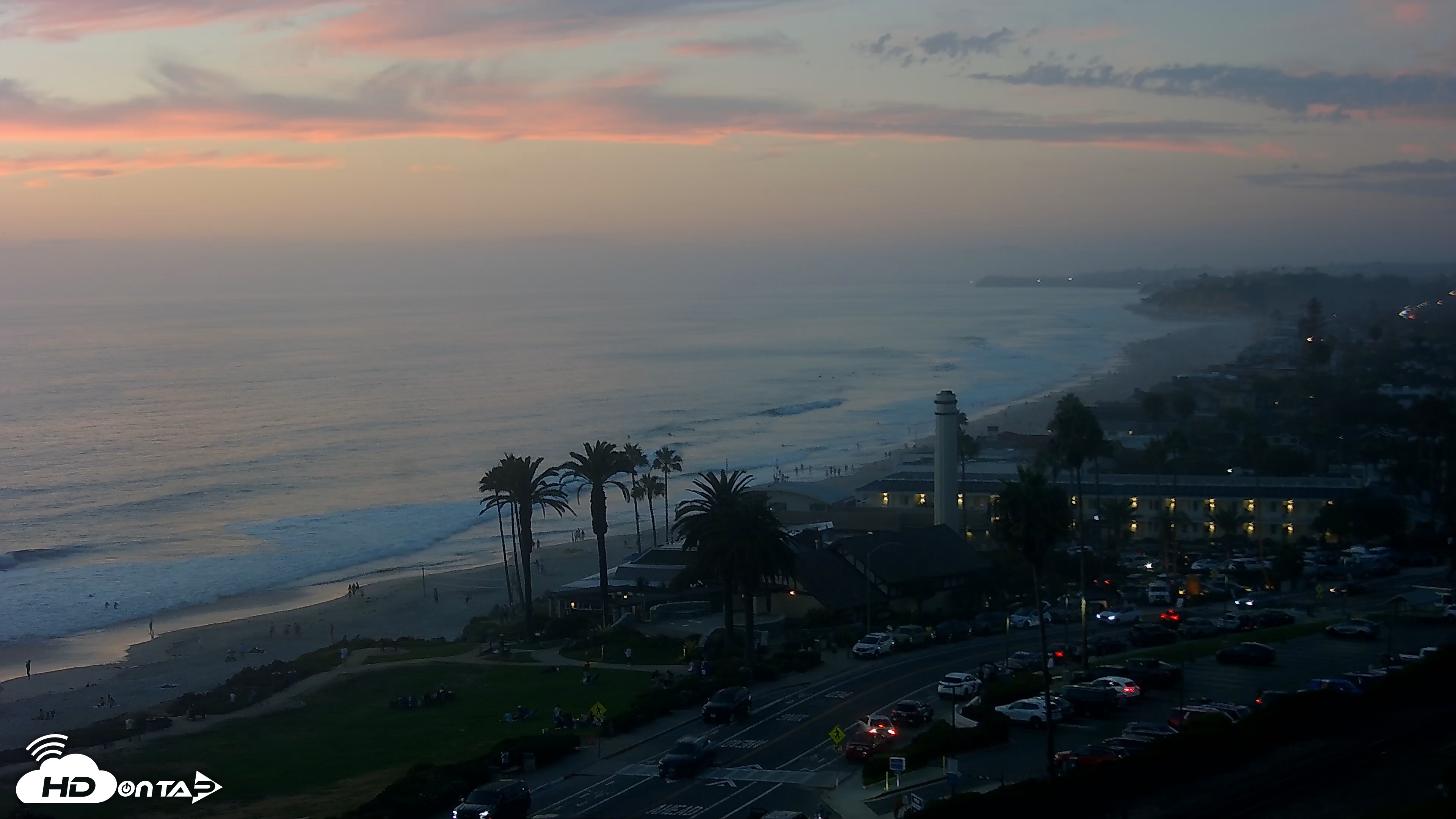 Snapshot of Del Mar Beach Overlook Live Webcam taken Aug 26, 2026, 7:32pm PDT