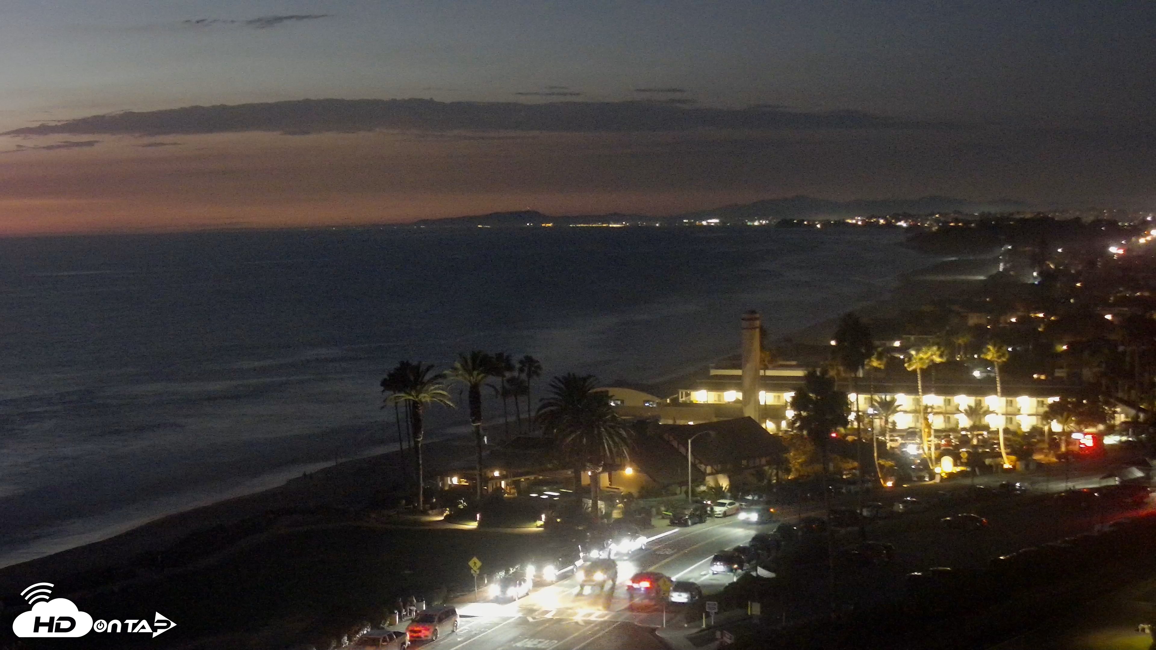Snapshot of Del Mar Beach Overlook Live Webcam taken Sep 9, 2026, 7:42pm PDT